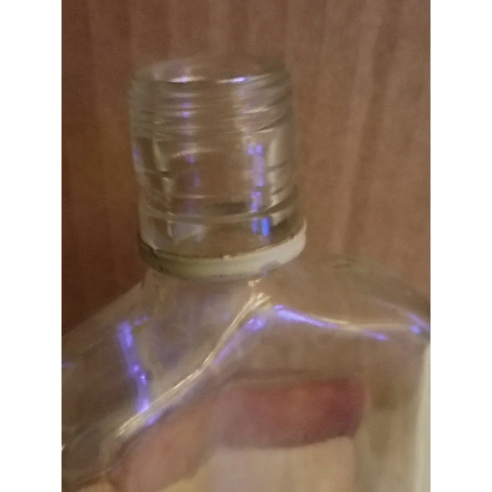 Vintage Old Crow Kentucky Bourbon Whiskey Half Pint Glass Bottle 6.5in 1965